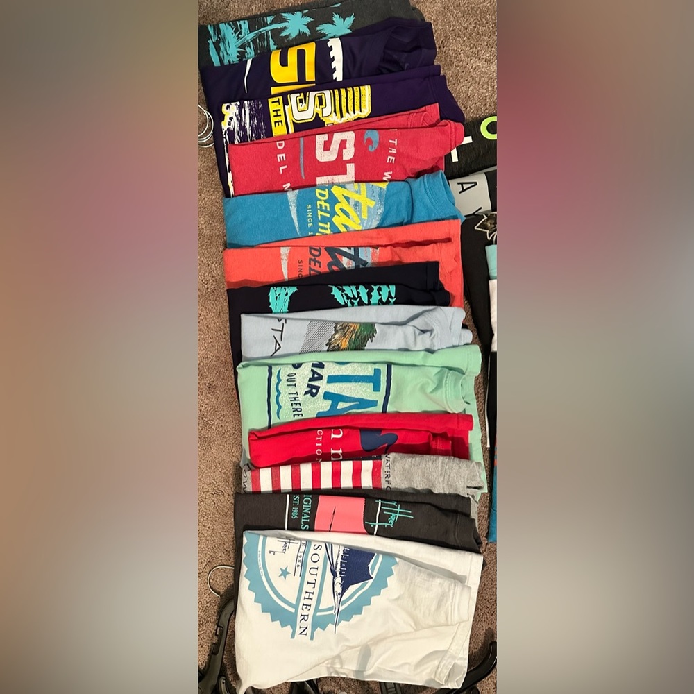 LOT - 13 Costa, Nike, Guy Harvey, and Southern Marsh t-shirts - most like new